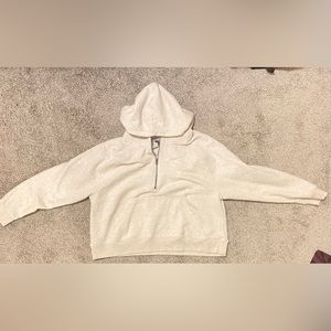 White cropped hoodie